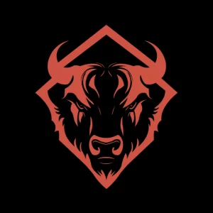 Logo bizon rouge forfait trio